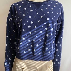 Pink Rose Blue Sweater Size- Small